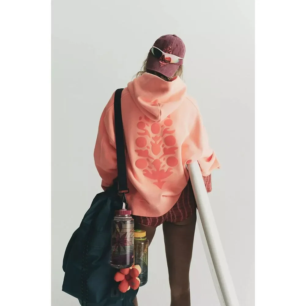 Free People x FP Movement A Cut Above Flocked Buti Hoodie